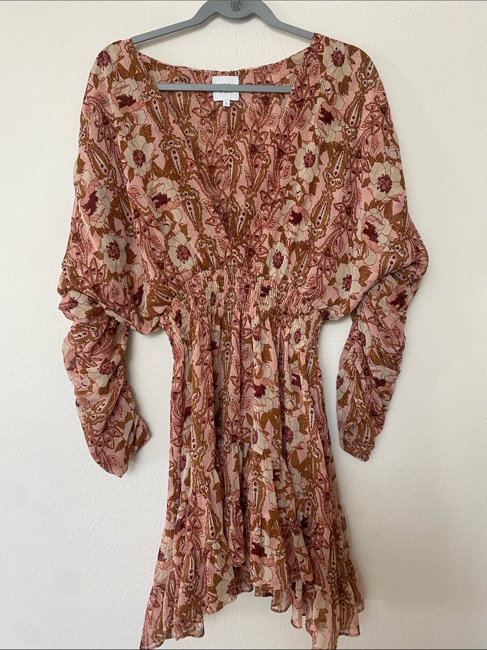 Floral Smocked Waist Mini Dress - MISA Los Angeles